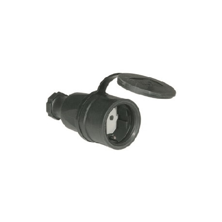 I-02552 BASE DE GOMA IP44 2P+T 16A CON TAPA DE SEGURIDAD