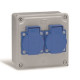 I-06202-1 CAJA MONTADA (2 BASES 2P+T 16A)