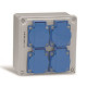 I-06203-1 CAJA MONTADA (4 BASES 2P+T 16A)