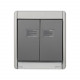 4400026-035 MARCO CON TECLA DOBLE GRIS S.4