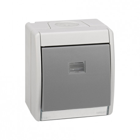 4490781-035 CAJA VACIA GRIS IP55 CON TECLA