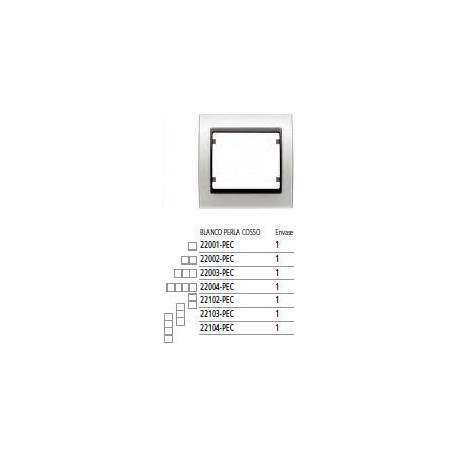 22002-PEC MARCO 2 ELEMENTOS HORIZONTAL METAL COSSO BLANCO PERLA MEGA