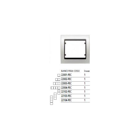 22103-PEC MARCO 3 ELEMENTOS VERTICAL METAL COSSO BLANCO PERLA MEGA