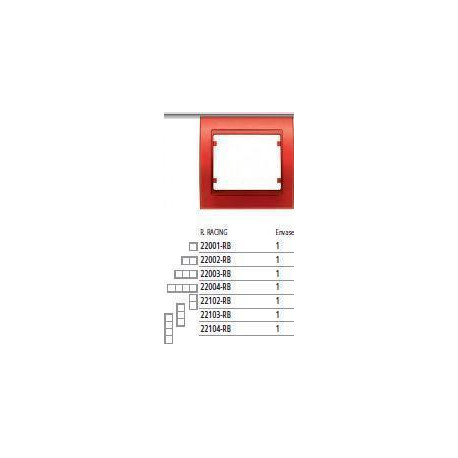 22103-RB MARCO 3 ELEMENTOS VERTICAL METAL ROJO RACING MEGA