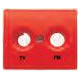 22330-RB TAPA TOMA TV/FM ROJO RACING MEGA