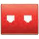 22783-RB TAPA TOMA DOBLE TELEFONO (RJ-11/RJ-45) ROJO RACING MEGA