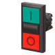 3SB3100-8AC21 PULSADOR DOBLE CON SOPORTE NO ILUMINABLE ROJO-VERDE