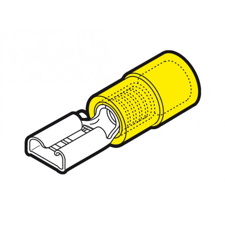 GF-F608 TERMINAL FASTON ENCHUFABLE HEMBRA AMARILLO 6,3x08 4-6mm