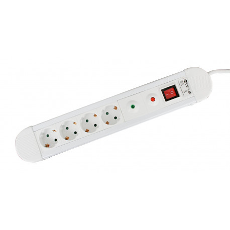 36.255/B BASE 4 TOMAS C/PROTECCION BLANCA