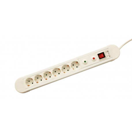 36.256/B BASE 6 TOMAS C/PROTECCION BLANCA