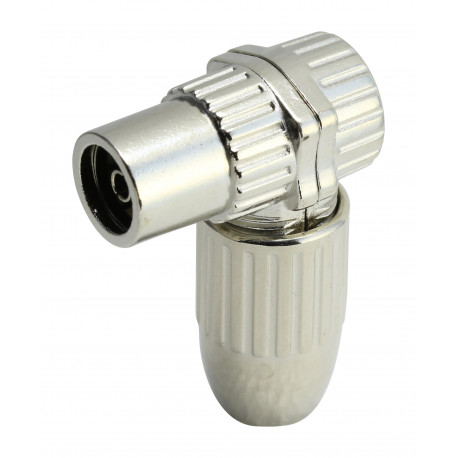 10.533/MET CONECTOR TV HEMBRA ACODADO METALICO BLINDADO