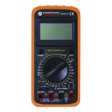 60.131 MULTIMETRO DIGITAL CON MEDIDOR DE FRECUENCIA - ECOTASA 0,010