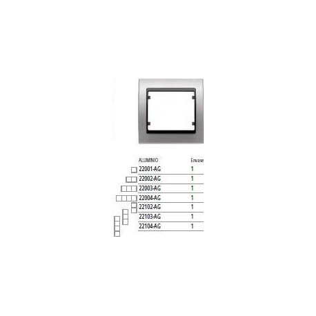 22004-AGC MARCO 4 ELEMENTOS HORIZONTAL METAL COSSO ALUMINIO MEGA