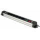 22006 BASE 6 TOMAS + 2 USB + INTERR 1,5 MTS CABLE ALUMINIO