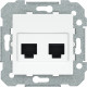 23586-2 TOMA DOBLE RJ45 CAT6,VIVA,BLANCA