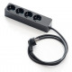 2627-N BASE 4 TOMAS 16A 250V 1,5 MTS NEGRO