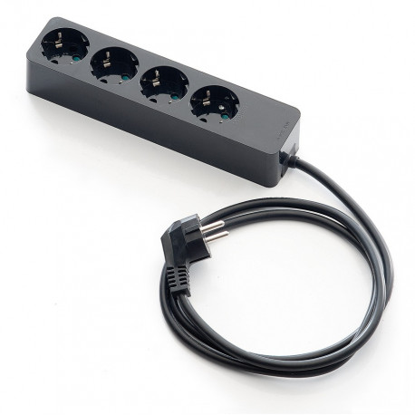 2627-N BASE 4 TOMAS 16A 250V 1,5 MTS NEGRO