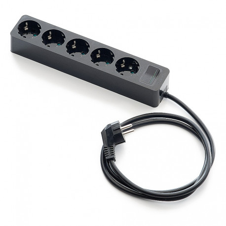 2625-N BASE 5 TOMAS 16A 250V 1,5 MTS C/ INTERRUPTOR NEGRO