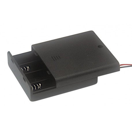 33.032 PORTAPILAS C/CABLE PARA 4 R-06 c/tapa