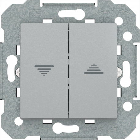 23565-PL VIVA, PULSADOR DE PERSIANAS,PLATA LUNA
