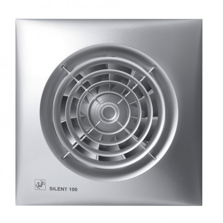 SILENT-100CZ-S EXTRACTOR ASEO 230V 50 SIN TEMPORIZADOR SILVER GRIS