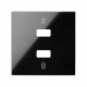 10001096-138 TAPA CARGADOR USB DOBLE NEGRO