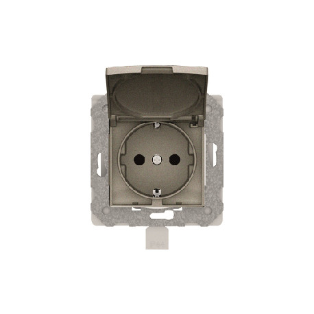 23526-3GL SCHUKO,TAPA ABAT.,PR.INF,IP44 VIVA GRIS LAVA