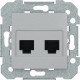 23586-2PL TOMA DOBLE RJ45 CAT6,VIVA,PLATA