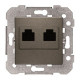23586-2GL VIVA,TOMA DOBLE RJ45 CAT6,GRIS LAVA