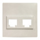 5TG2078-2AM02 TAPA CONECTOR MULTIMEDIA DOBLE ALUMINIO