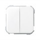 31396-30 PULSADOR DOBLE C/EMBORN. RAPIDO BLANCO