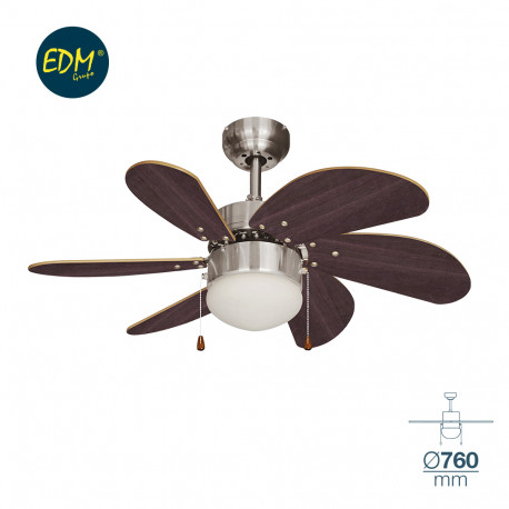 8425998339840 33984 VENTILADOR DE TECHO MODELO ARAL CROMO/WENGUE 76CM