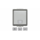 5TD4705 PULSADOR CON LUMINOSO GRIS OSCURO/ GRIS CLARO IP 44