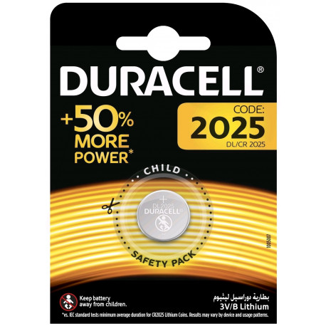 5000394033979 PILA BOTON 3V CR2025 DURACELL 38981 LONG LASTING POWER