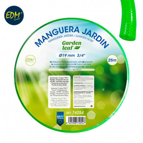 8425998740547 74054 MANGUERA JARDIN INT.19MM-EXT.25MM ROLLO 25MTS