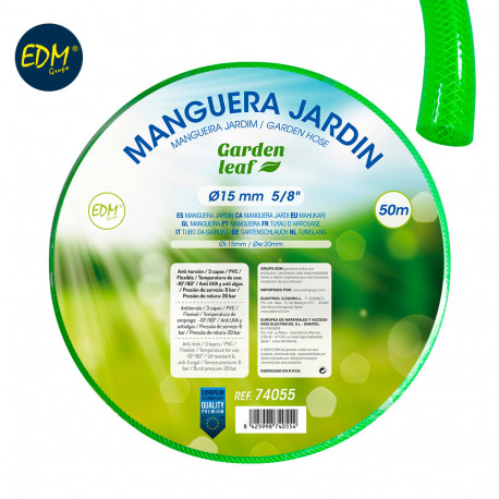 8425998740554 74055 MANGUERA JARDIN INT.15MM-EXT.20MM ROLLO 50MTS