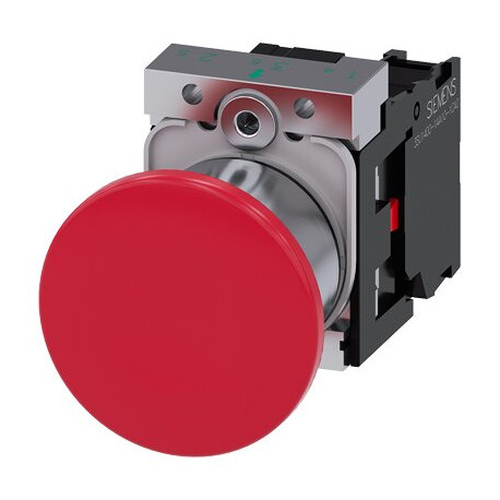 3SU1150-1BA20-1CA0 PULSADOR HONGO COMPLETO ROJO 1NA METALICO