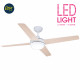 8425998338096 33809 VENTILADOR DE TECHO LED CHUKOTA 130CM BLANCO-MADERA 1540LM
