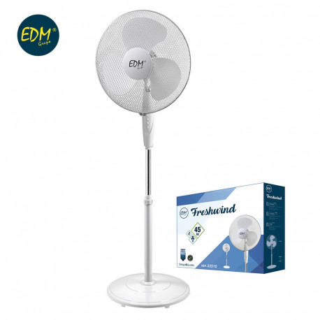 8425998335101 33510 VENTILADOR PIE 45W 40CM BASE CIRCULAR ALTURA REGULABLE 65-85 M
