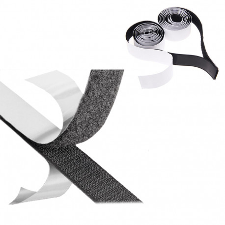 8717344998581 47760 SET DE DOS CINTAS DE CIERRE NEGRAS 1MTS X 19MM