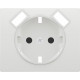 18724-USB TAPA BASE SCHUKO + 2 USB BLANCO POLAR