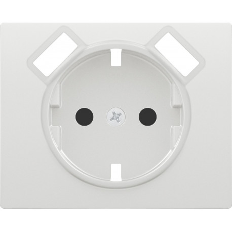 18724-USB TAPA BASE SCHUKO + 2 USB BLANCO POLAR