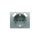 18724-USB-MA TAPA BASE SCHUKO + 2 USB ALUMINIO