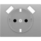 22724-USB-AF TAPA BASE SCHUKO + 2 USB ACERO ALUMINIO