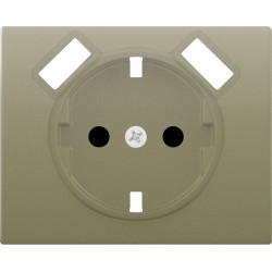 22724-USB-DM TAPA BASE SCHUKO + 2 USB DORADO MALTA