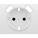 22724-USB-BP TAPA BASE SCHUKO + 2 USB BLANCO PERLA
