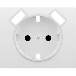 22724-USB-BP TAPA BASE SCHUKO + 2 USB BLANCO PERLA