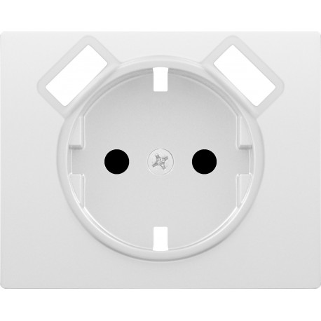 22724-USB-BP TAPA BASE SCHUKO + 2 USB BLANCO PERLA
