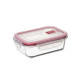 1161609 HERMETICO COOK&EAT VIDRIO 0,64L ROJO