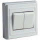 01610-B DOBLE CONMUTADOR 6A 250V BL